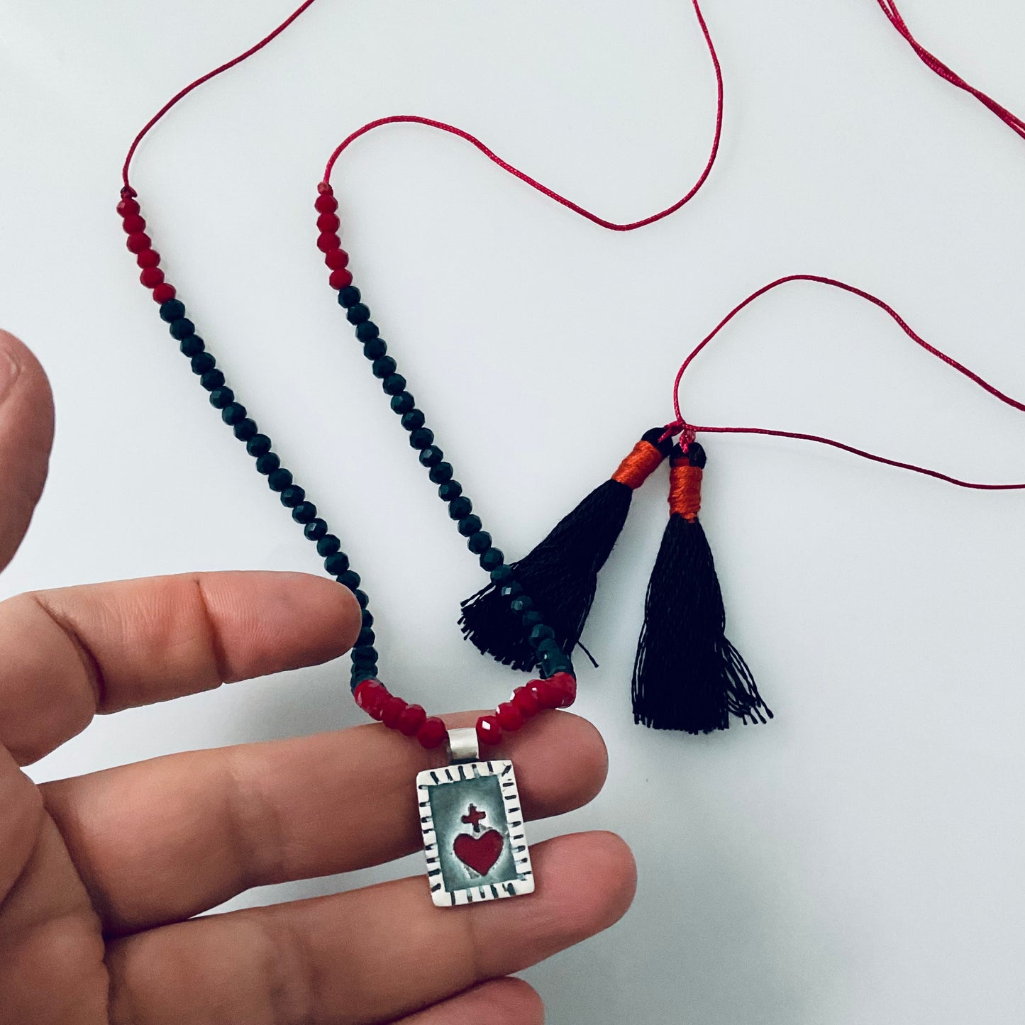 Escapulario cruz corazón