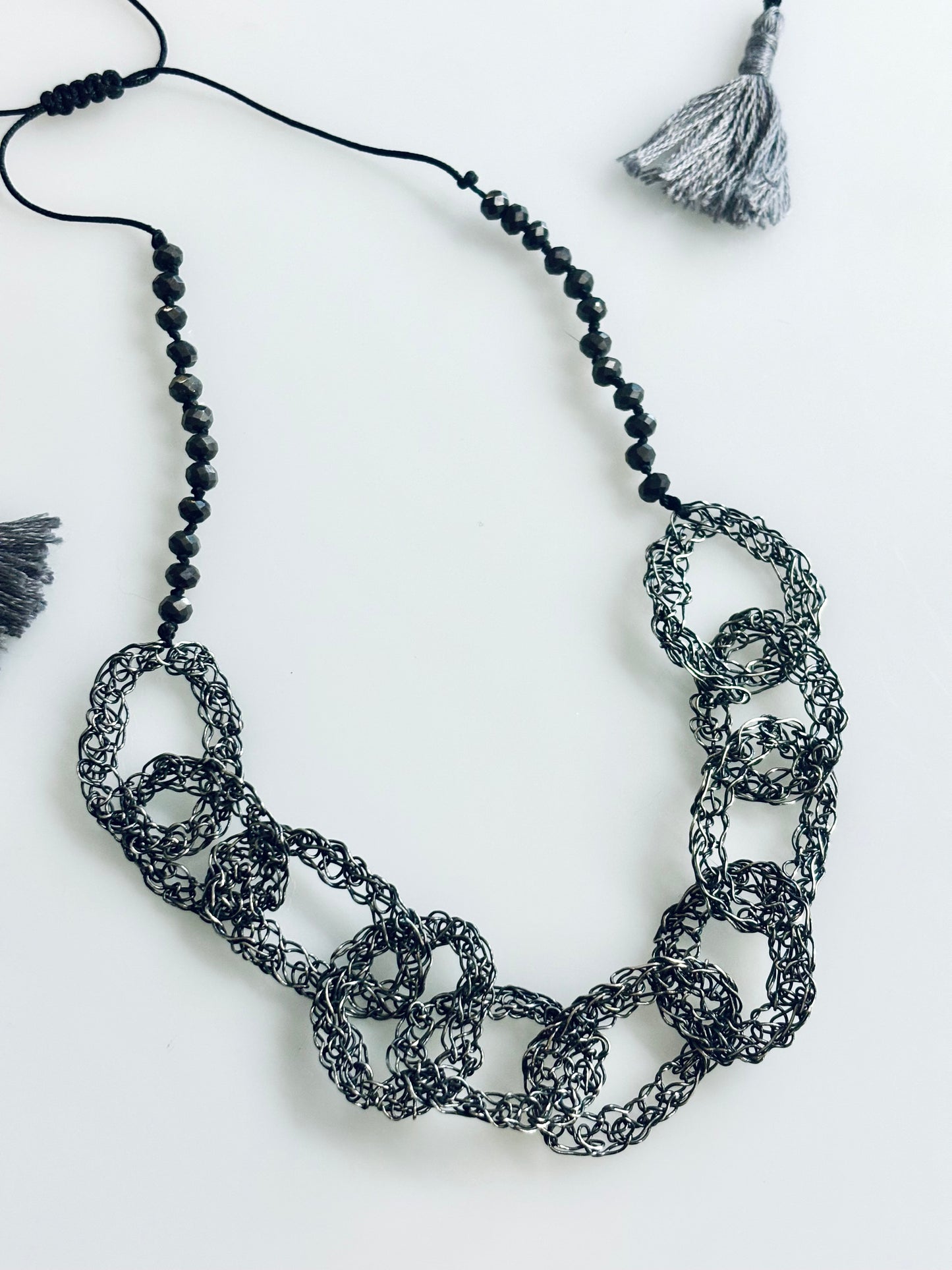 Collar Aros de crochet