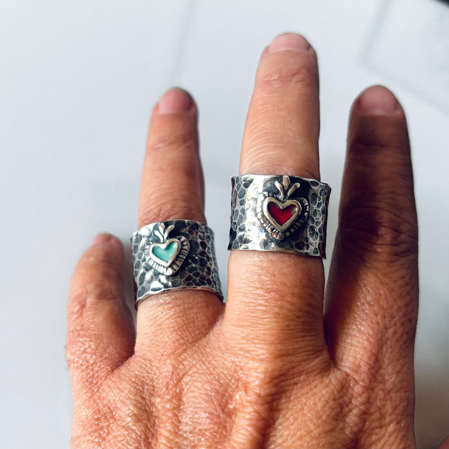 Anillo Corazón Milagrito martillado